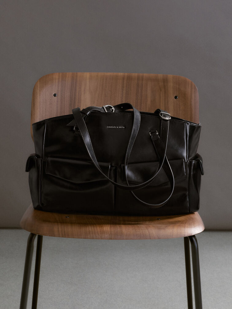 Rachel Multi-Pocket Tote Bag, Noir, hi-res