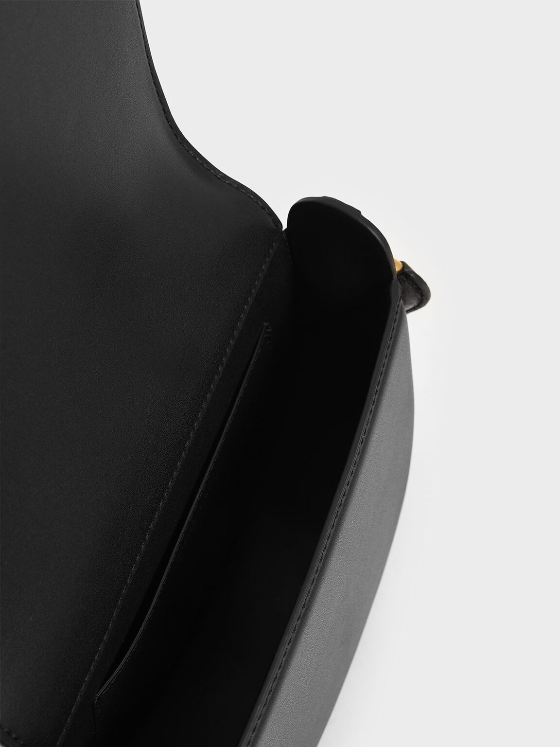 Kora Saddle Crossbody Bag, Black, hi-res