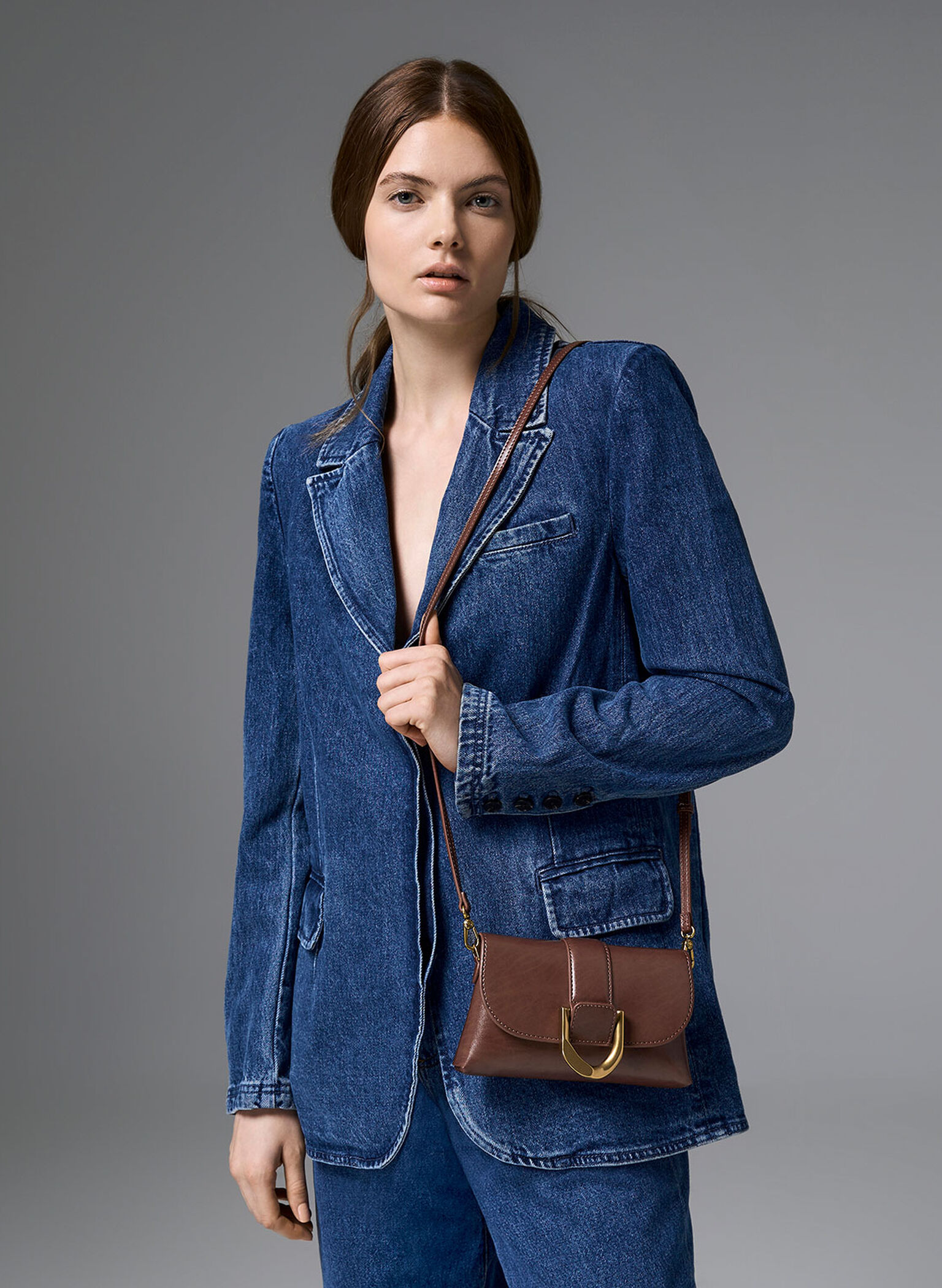Gabine Crossbody Bag, Dark Brown, hi-res