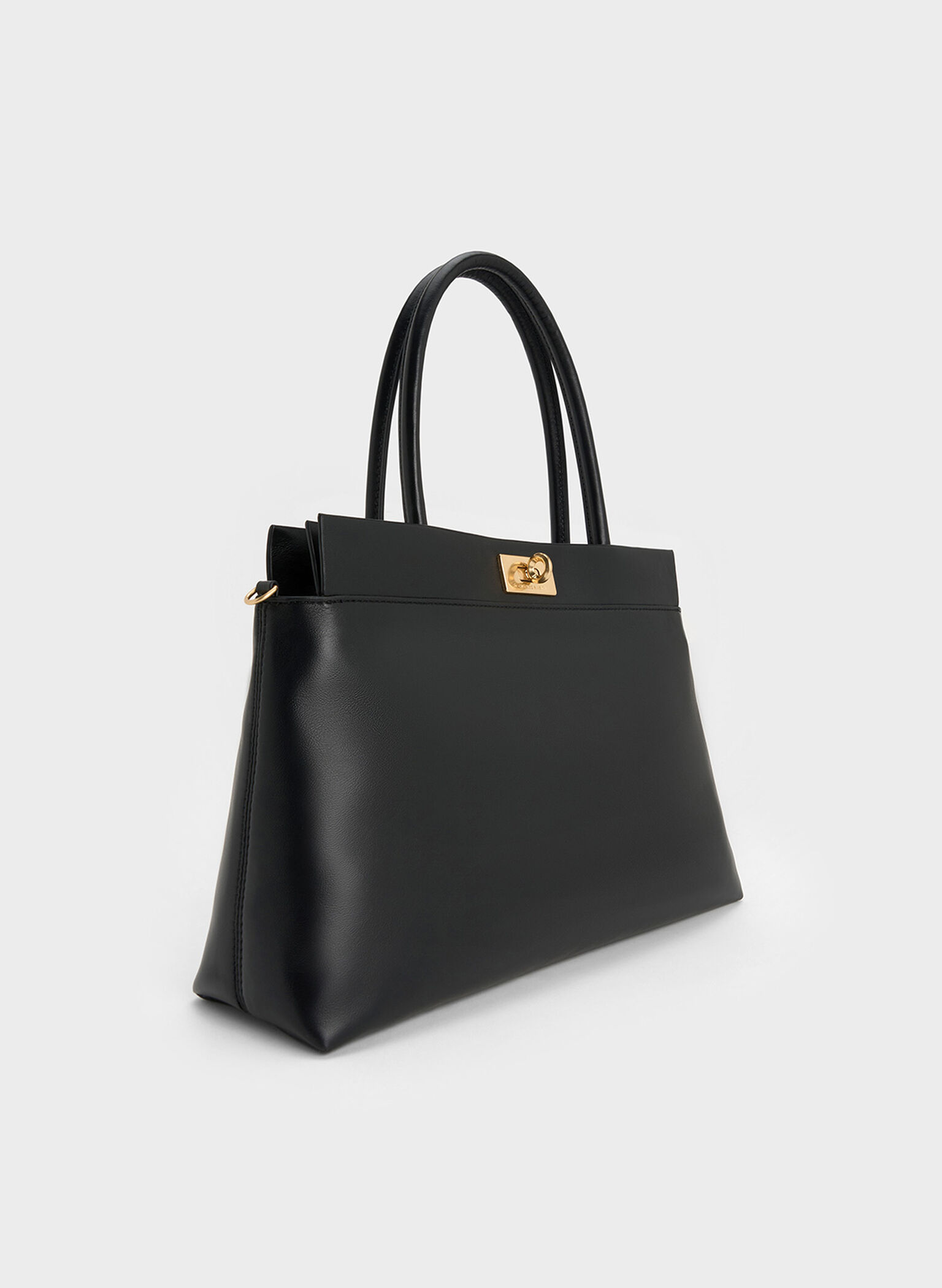 Lennie Top Handle Satchel Bag, Black, hi-res