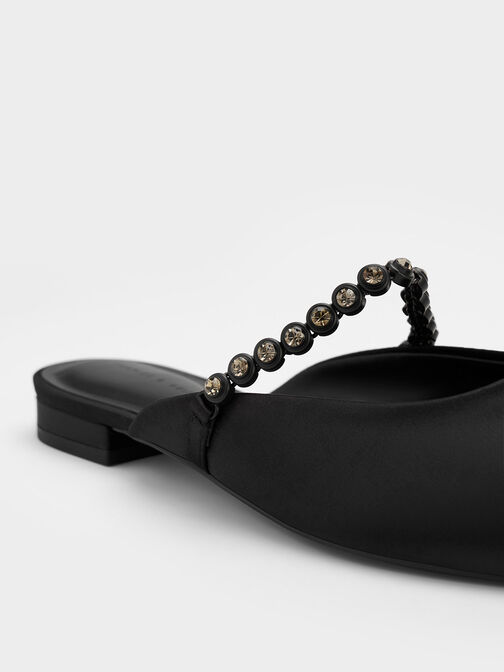 永續系列：寶石一字帶尖頭鞋, 黑色, hi-res