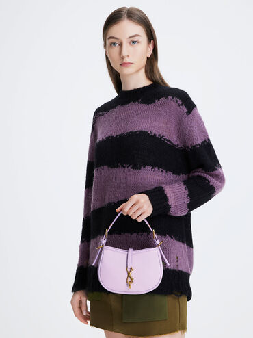 Thessaly Metallic Accent Bag, Lilac, hi-res