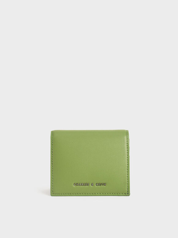 Zip Around Short Wallet, Green, hi-res