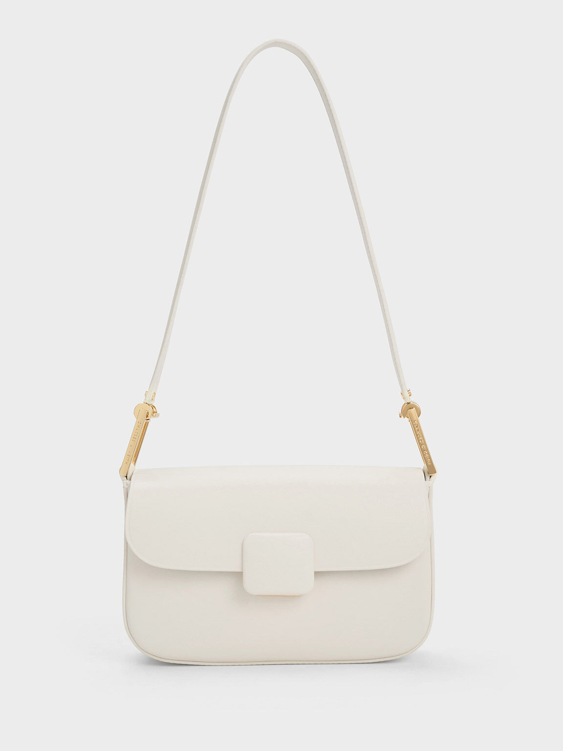 White Classic Double Top Handle Bag CHARLES KEITH US, 46% OFF