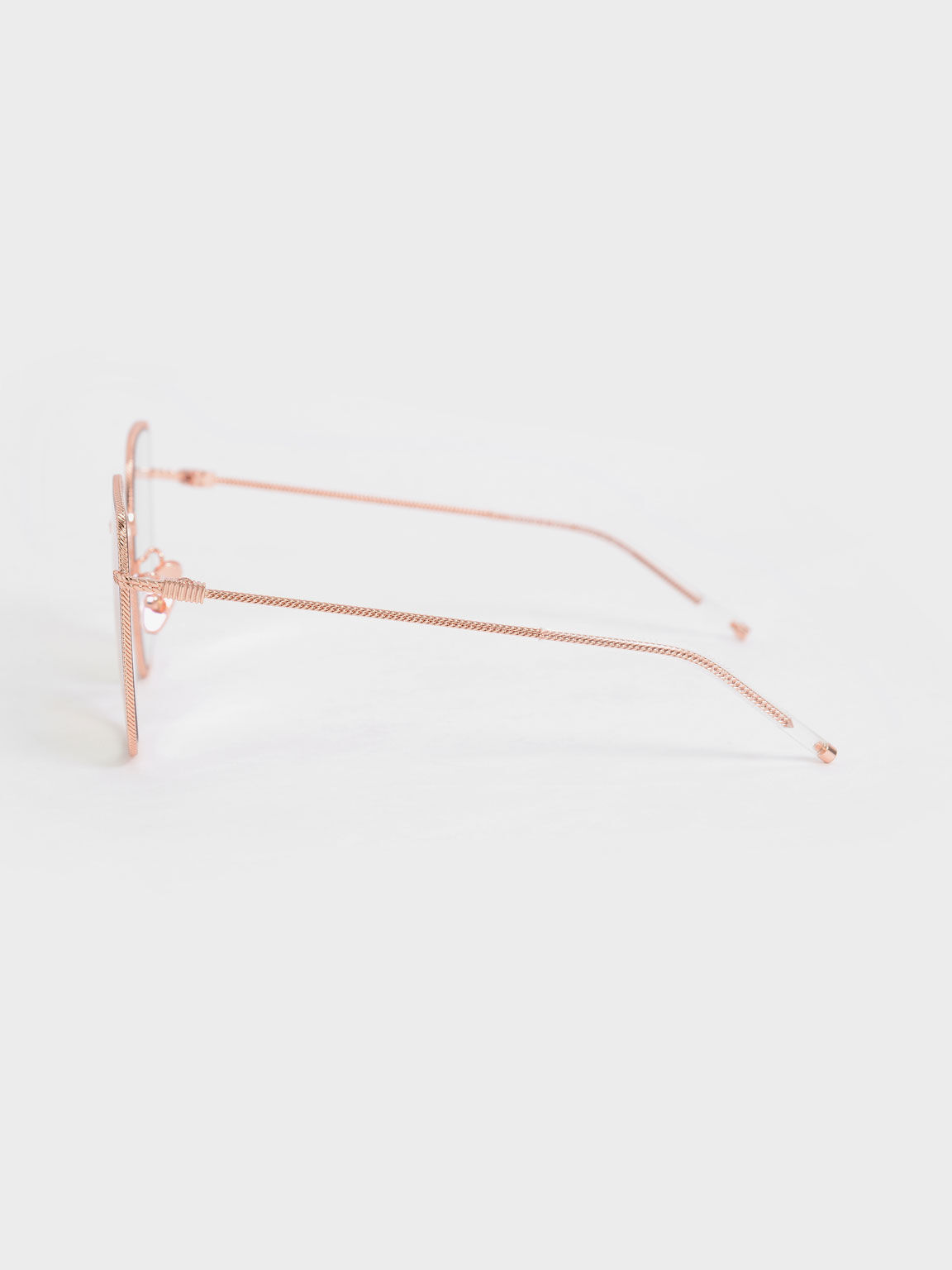 Geometric Butterfly Sunglasses, Rose Gold, hi-res