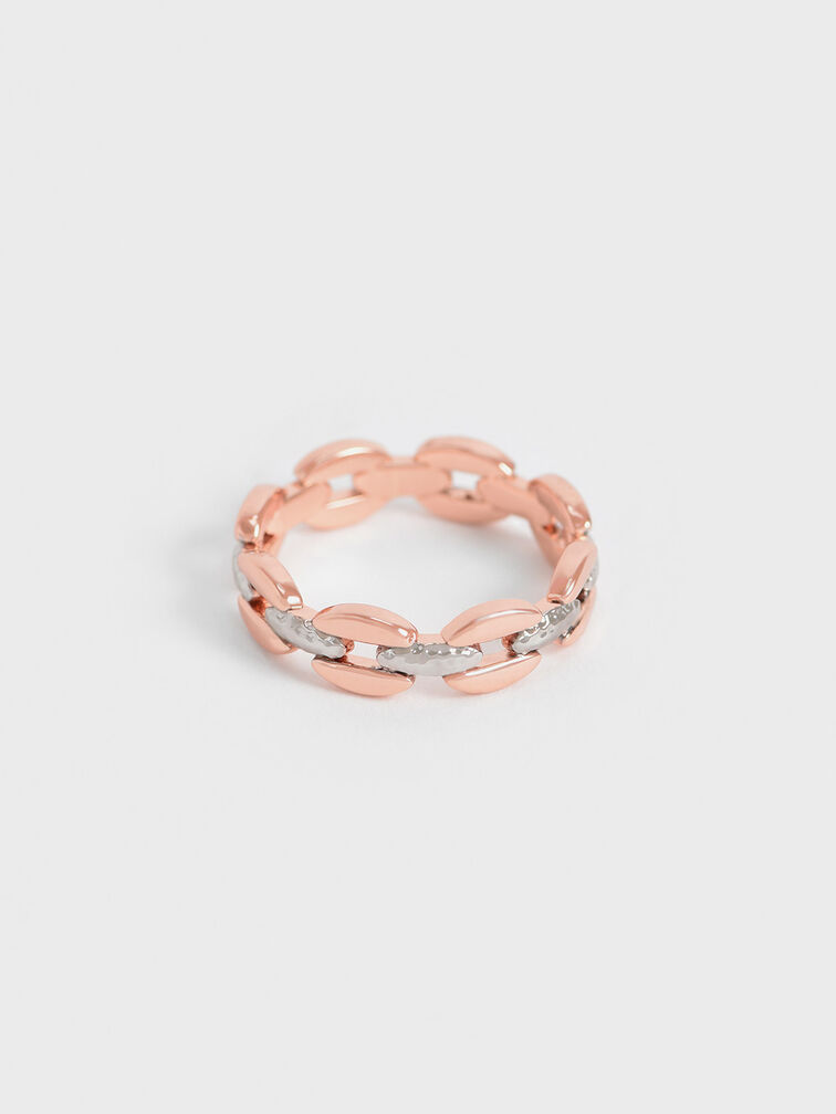 Chain-Link Ring, Rose Gold, hi-res