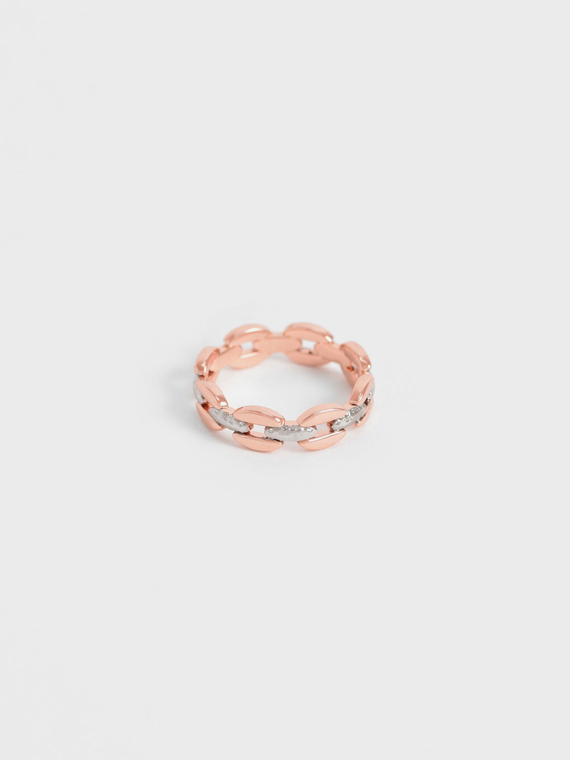 Chain-Link Ring, Rose Gold, hi-res