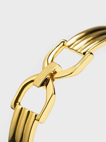 Gabine Cuff Bracelet, Gold, hi-res
