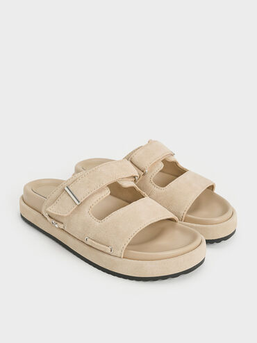 Sandalias de gamuza Kori, Beige, hi-res