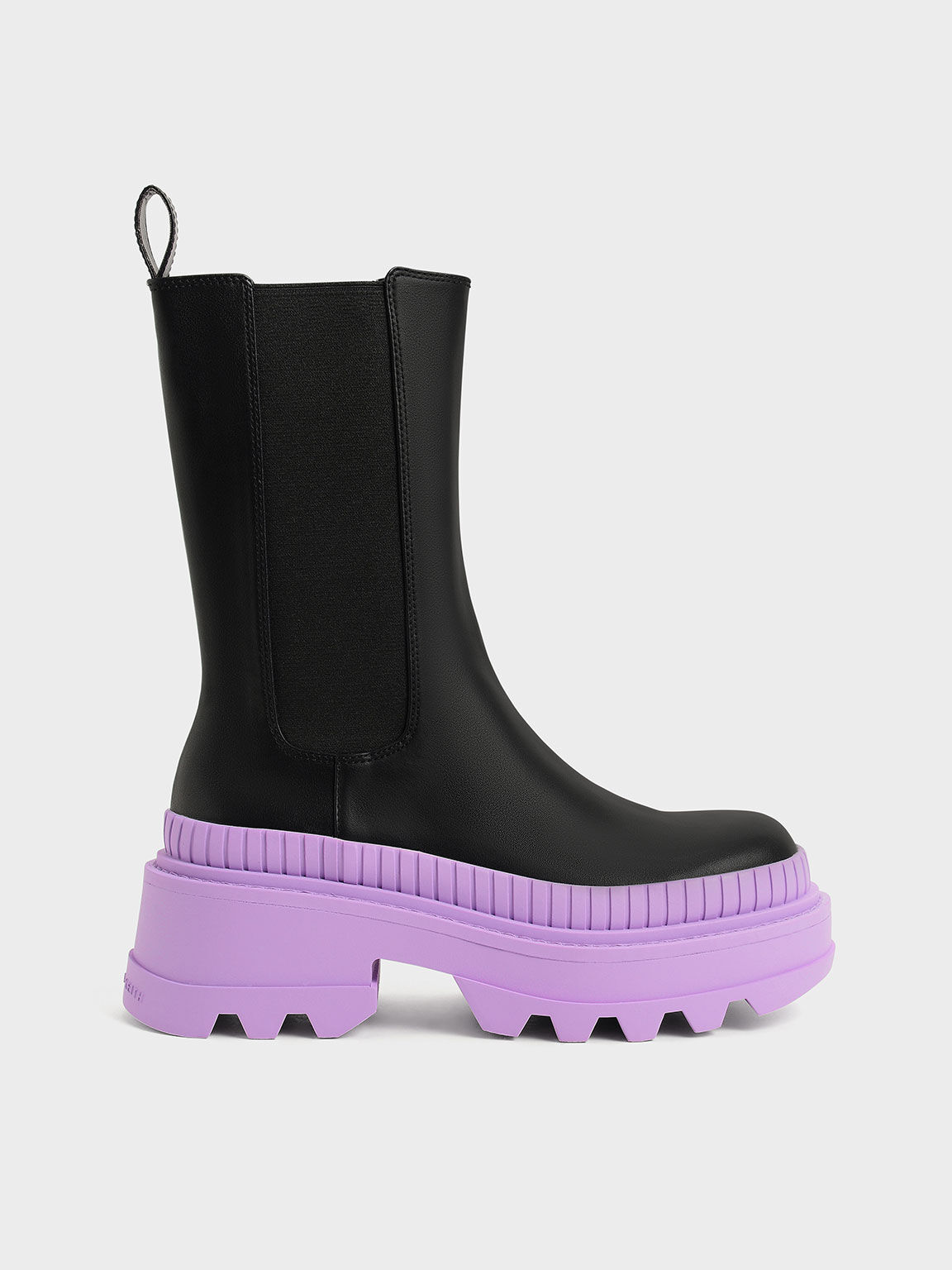 Rhys Coloured Sole Chelsea Boots​, Purple, hi-res