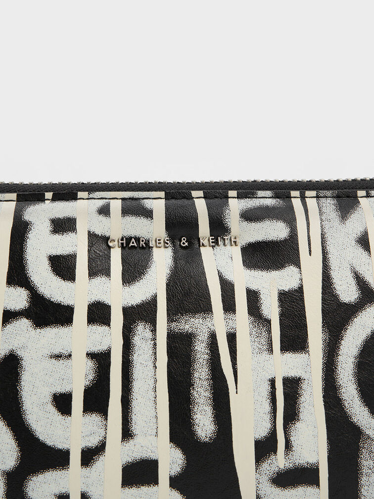 Swing Graffiti-Print Long Wallet, Multi, hi-res
