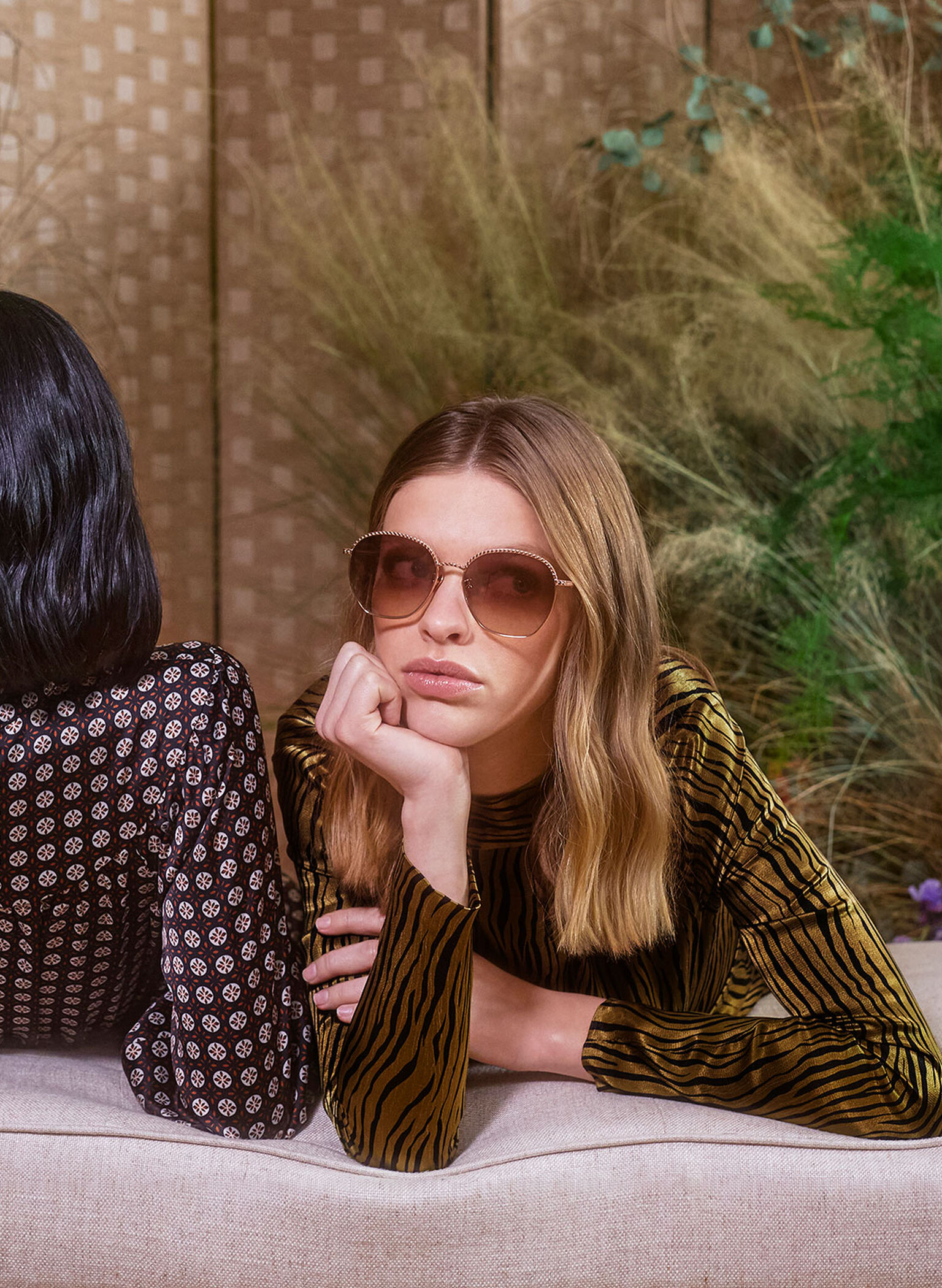 Braided Butterfly Sunglasses, Oro rosa, hi-res