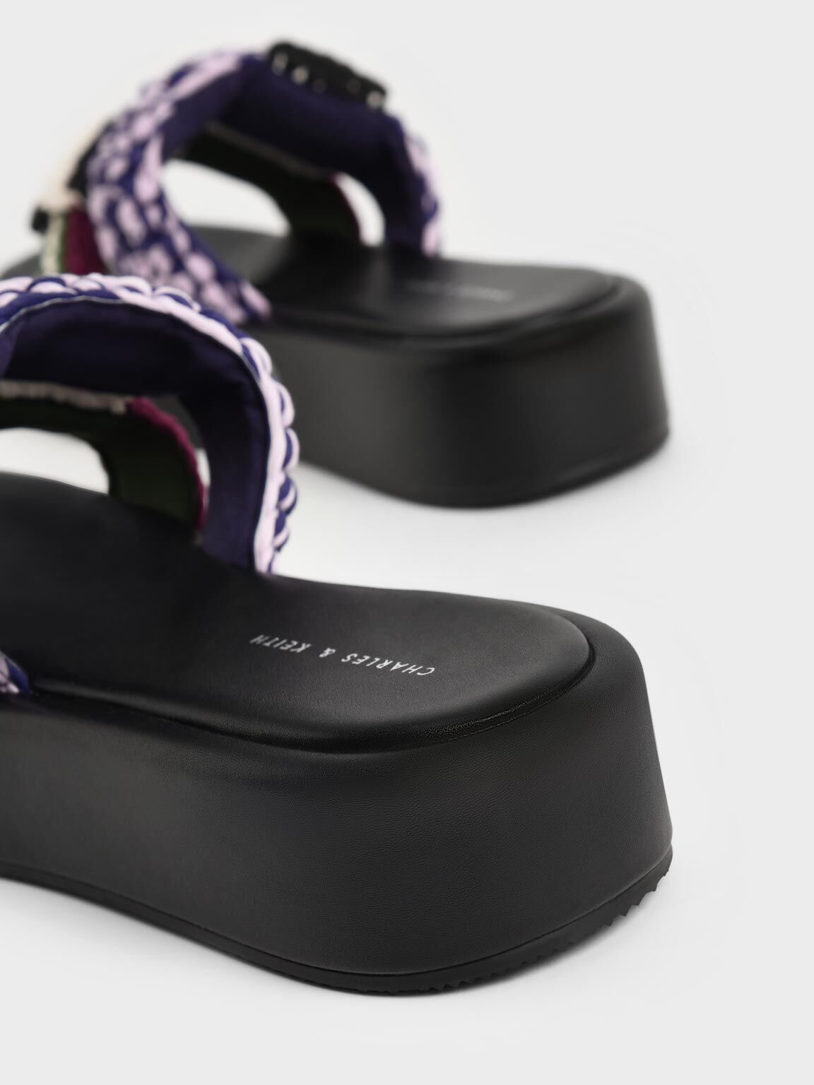 Knitted Platform Sandals, Multi, hi-res