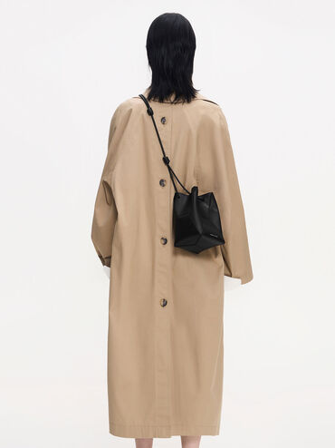 Nasrin Panelled Bucket Bag, Noir, hi-res