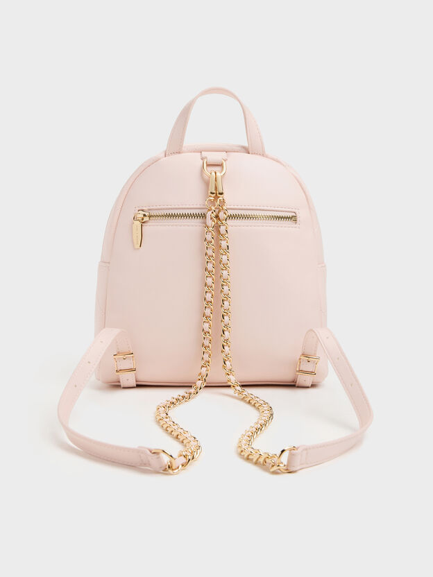 Alva Quilted Front-Pocket Backpack, Soft Pink, hi-res