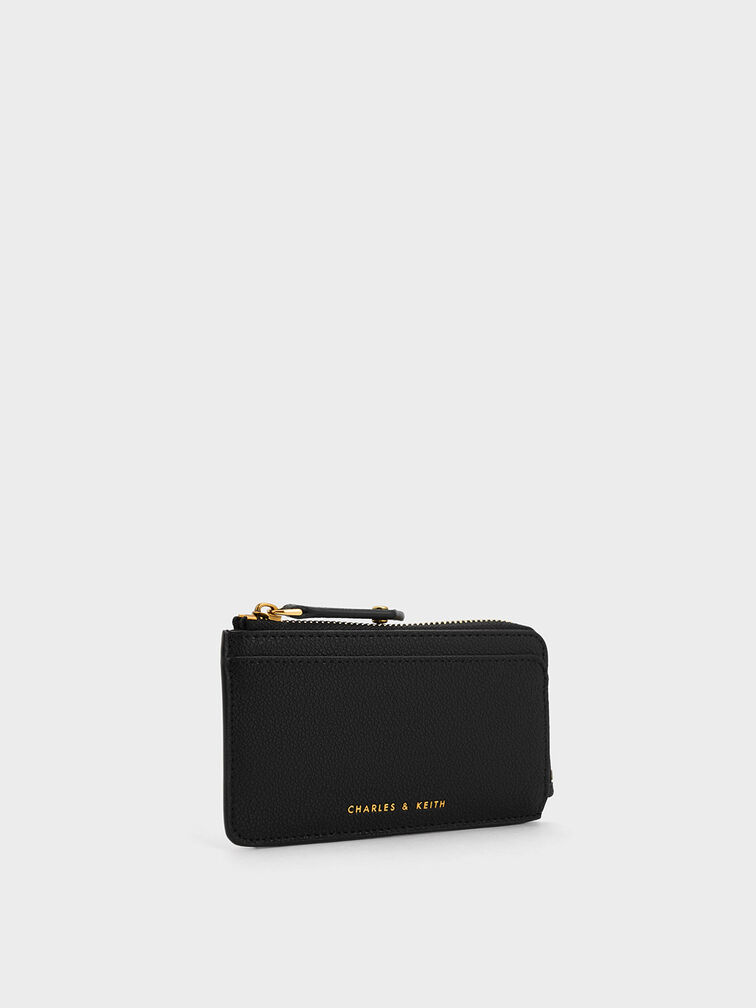 Zip Card Holder, Black, hi-res