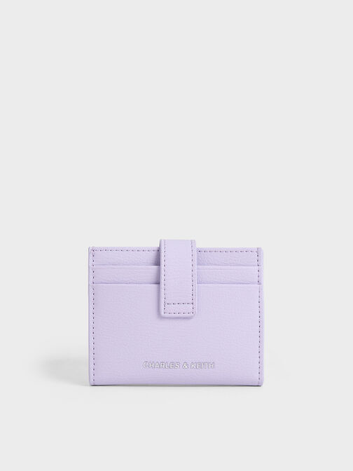 素面摺疊卡夾, 紫丁香色, hi-res