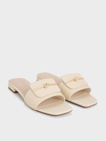 Sandalias con detalle de nudo, Blanco tiza, hi-res