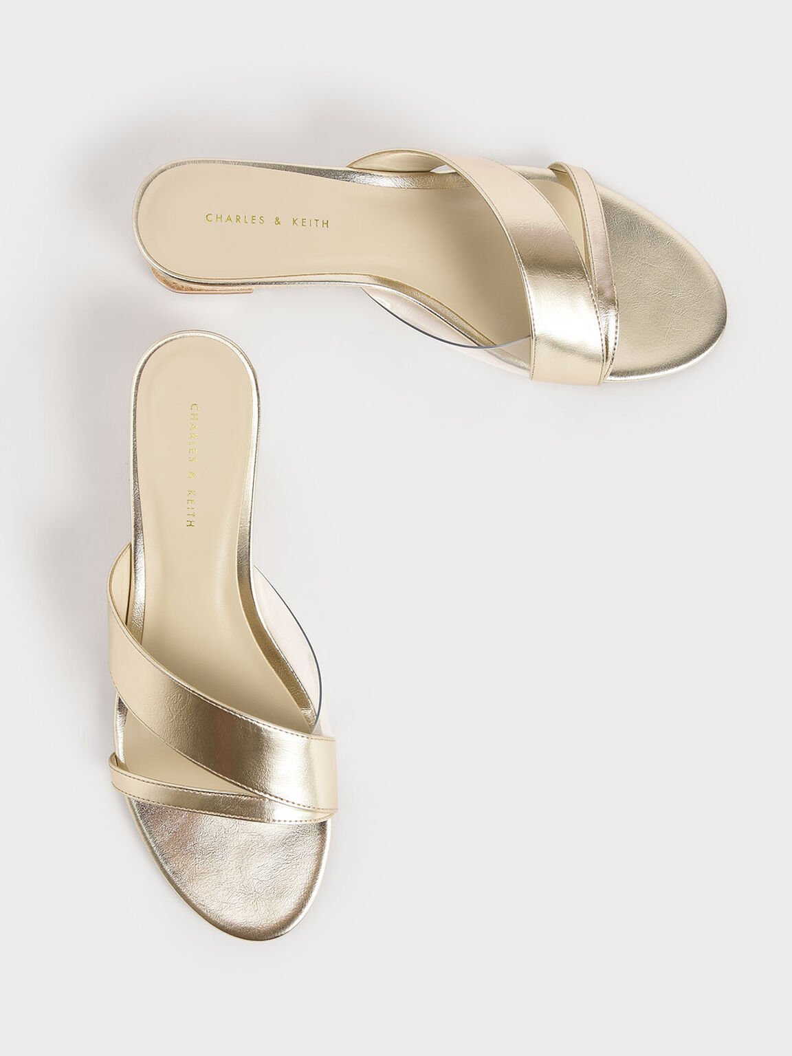 Metallic Strappy Wedges, Gold, hi-res
