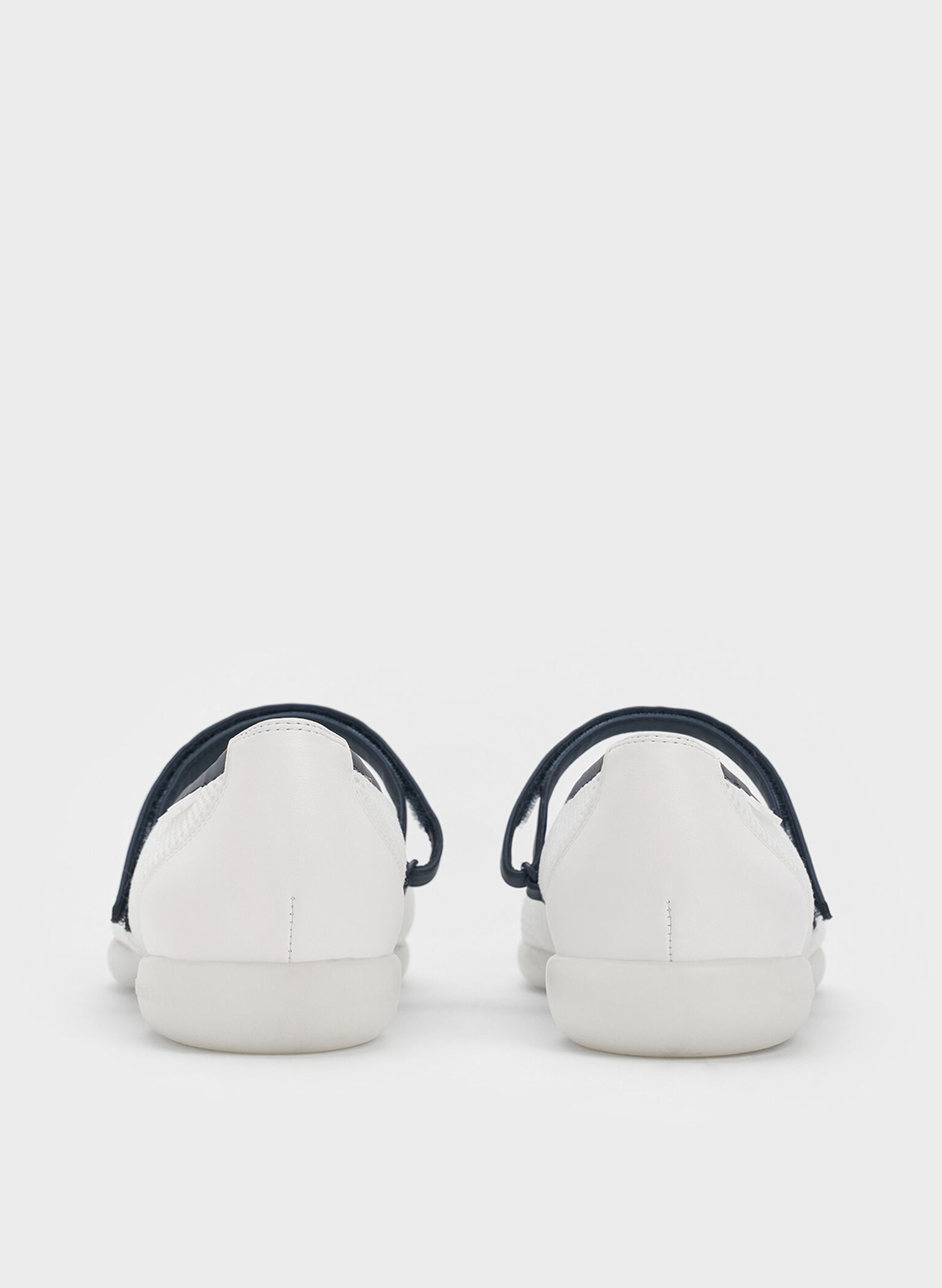 Mesh Contrast-Trim Mary Jane Sneakers, Dark Blue, hi-res