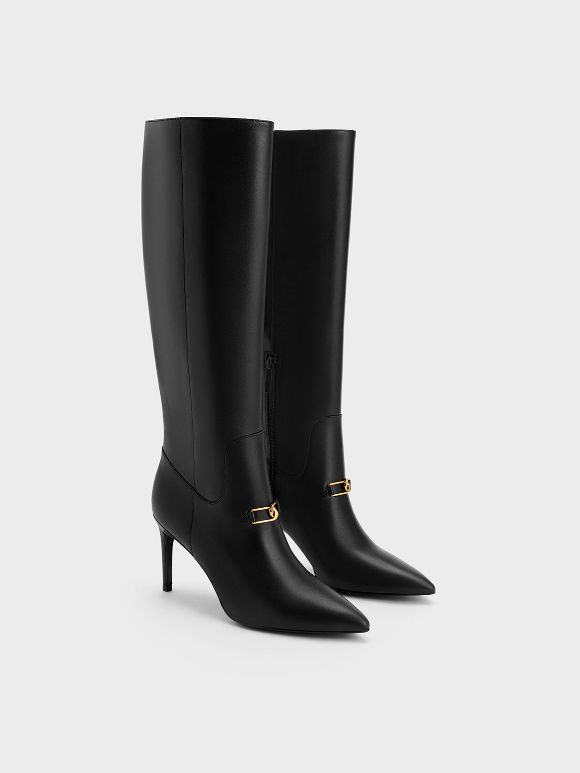 Real leather outlet high boots