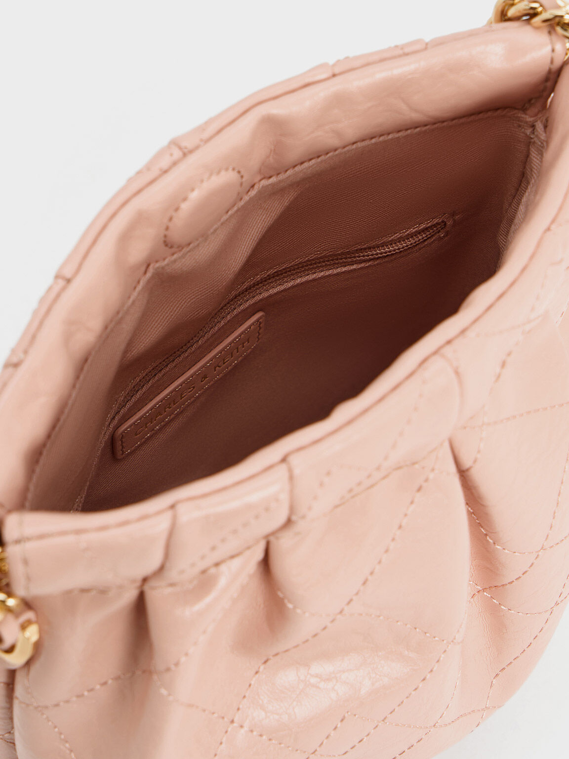 Duo Chain Handle Two Way Backpack Pink