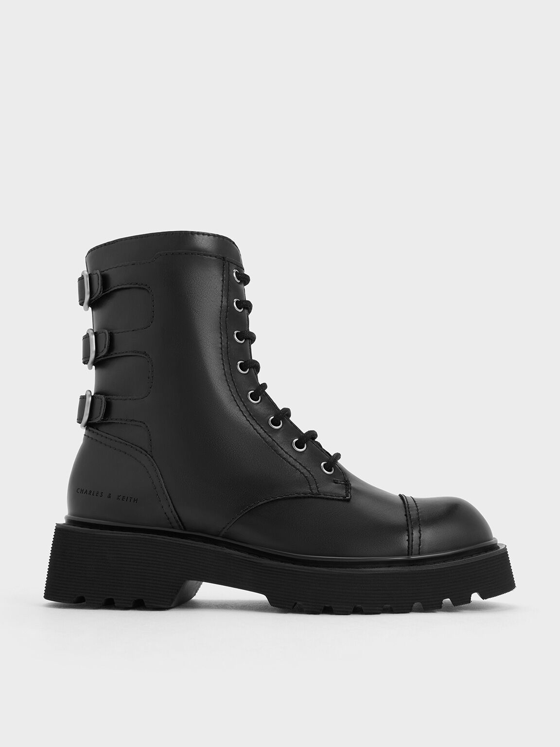 Black suede boots with buckles clearance