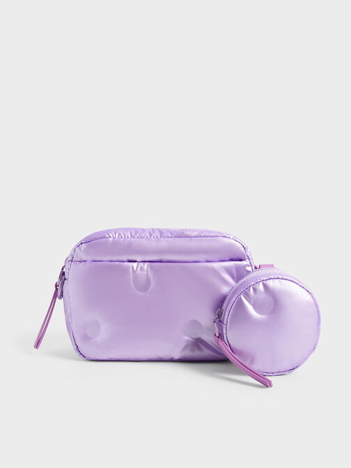 Sianna Nylon Boxy Bag, Violet, hi-res