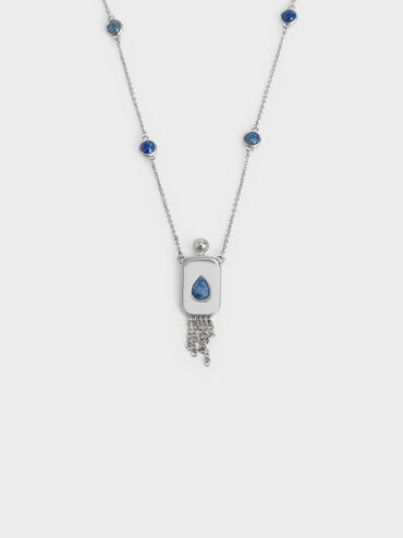 Blue Sodalite Princess Necklace, Silver, hi-res
