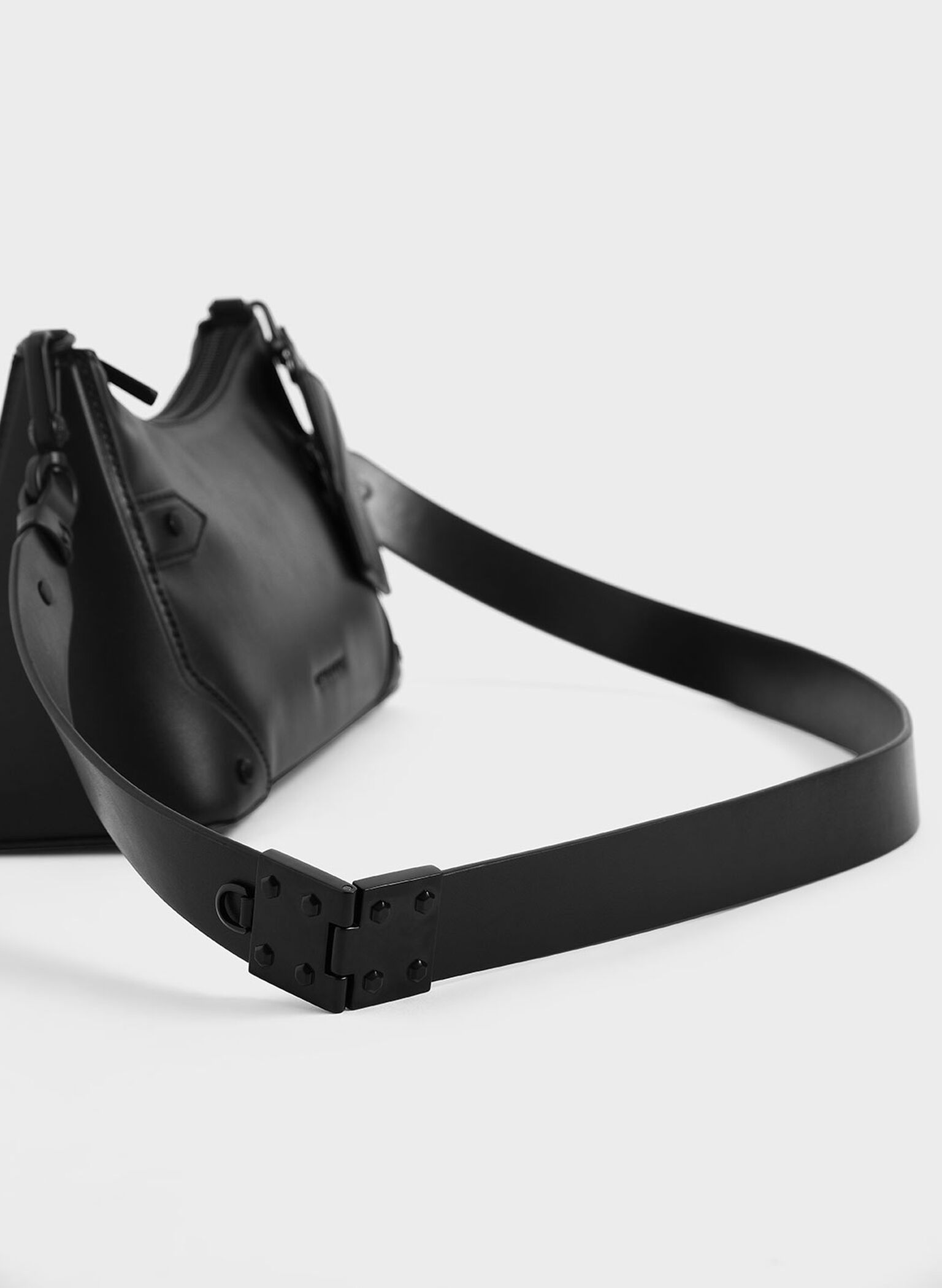 Chain Handle Bag, Ultra-Matte Black, hi-res