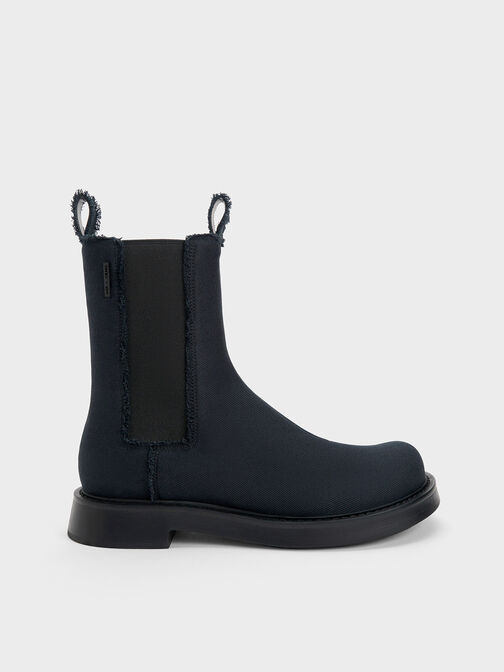 Bryn Denim Chelsea Boots, Dark Blue, hi-res