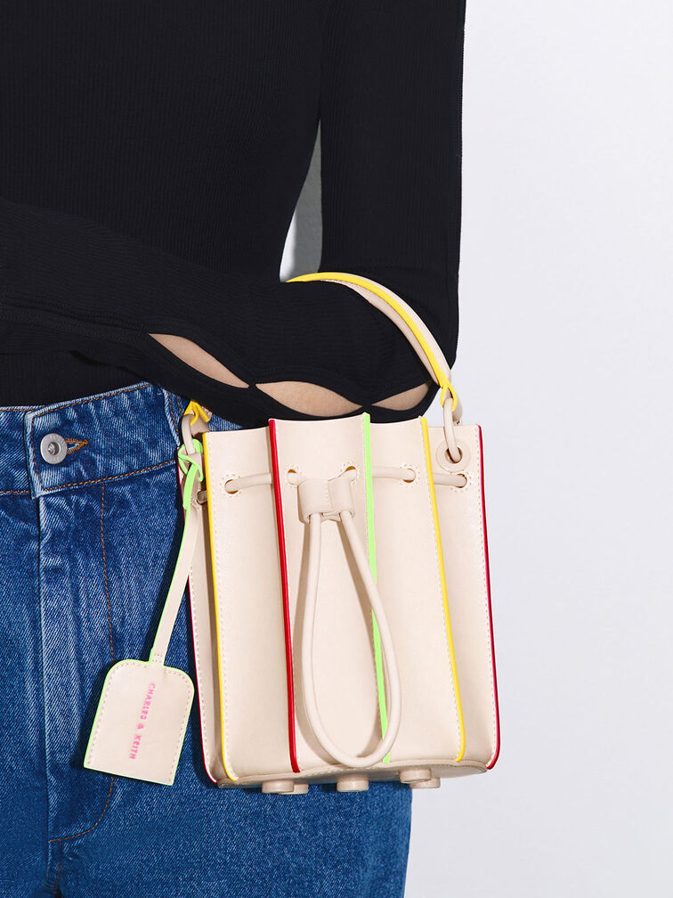 Clove Top Handle Bucket Bag, Chalk, hi-res