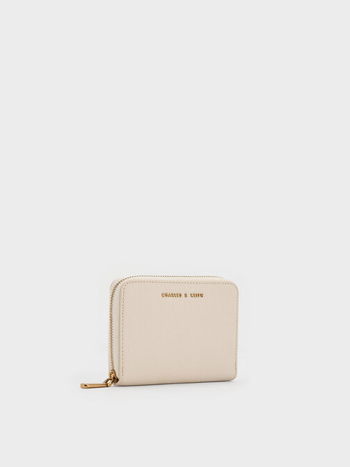 Dulcie Zip-Around Square Wallet, Ivory, hi-res
