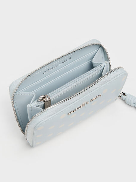 Sianna Polka-Dot Wristlet, Sea Salt Blue, hi-res