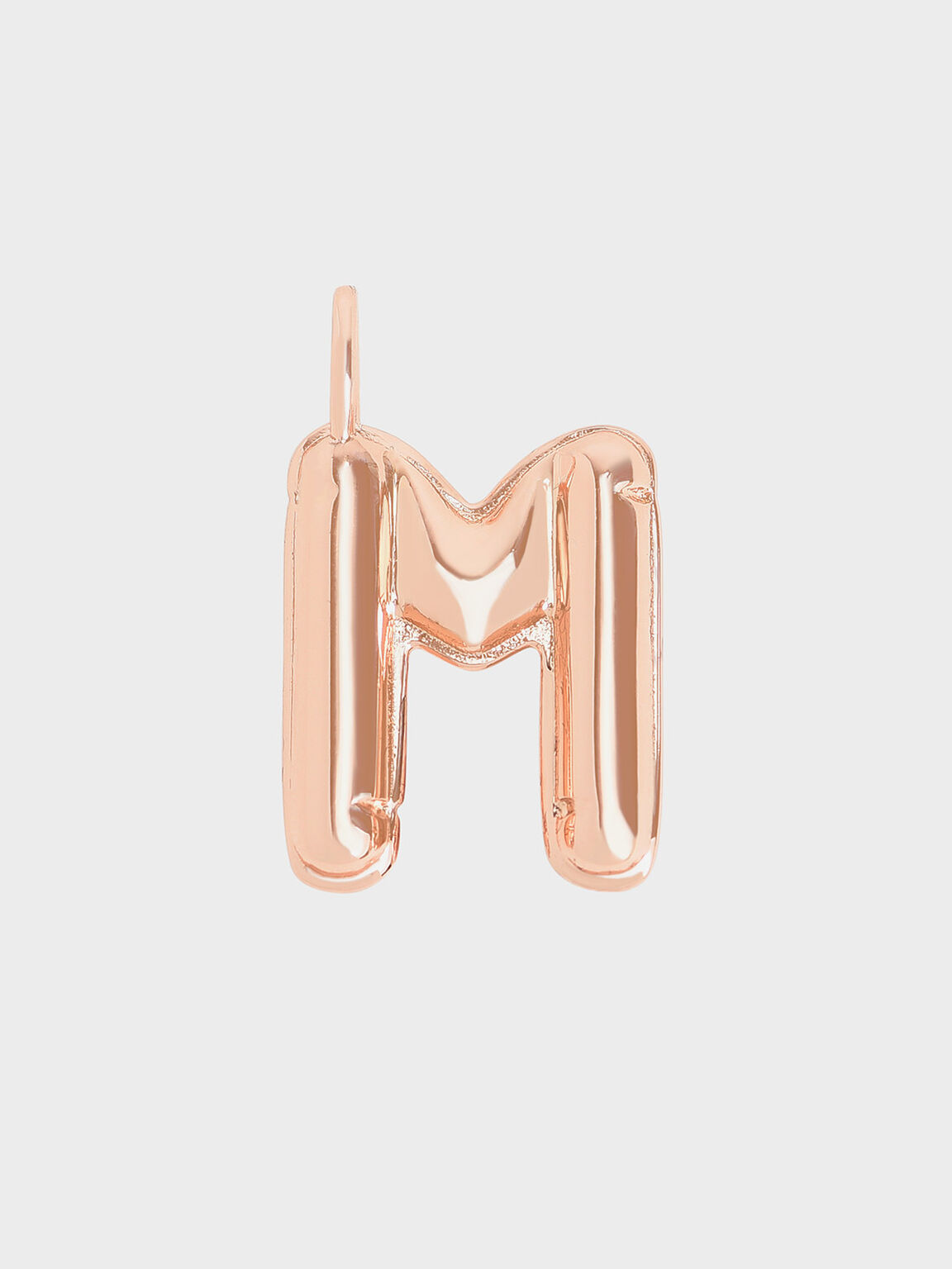 字母墜飾 - M, 玫瑰金, hi-res