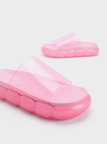 Fia See-Through Slide Sandals, Light Pink, hi-res