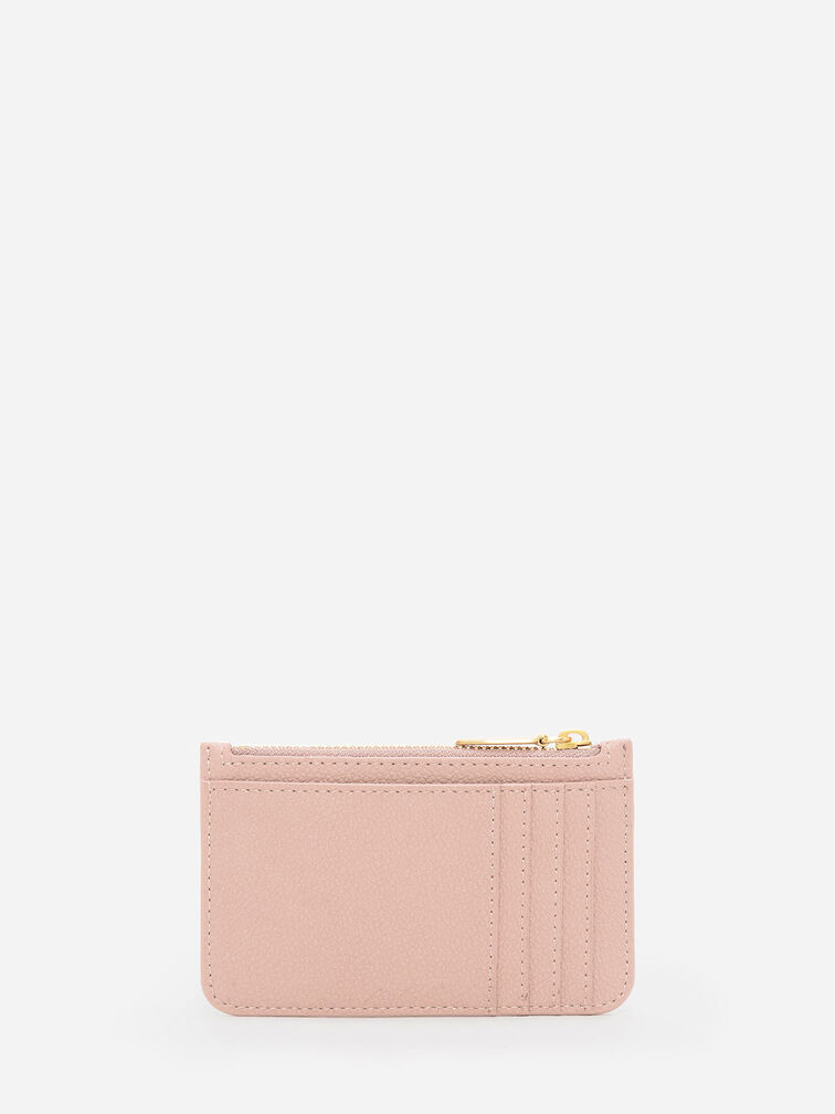 Top Zip Card Holder, Nude, hi-res