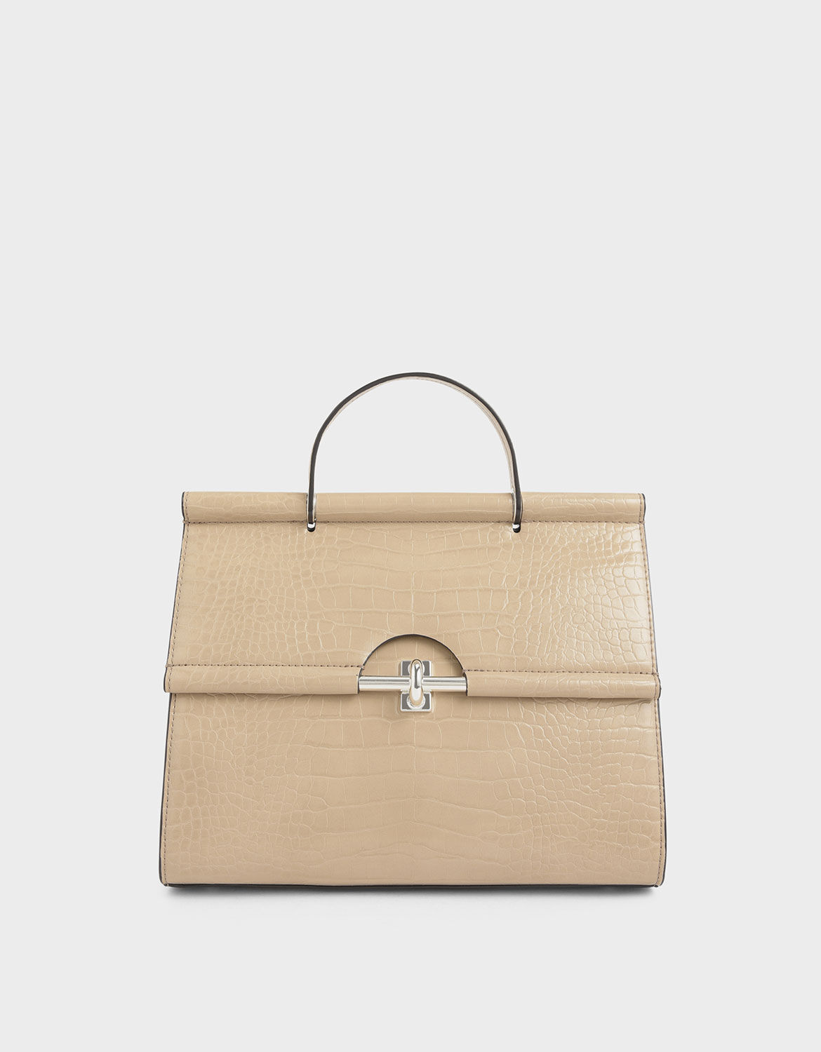 beige croc bag