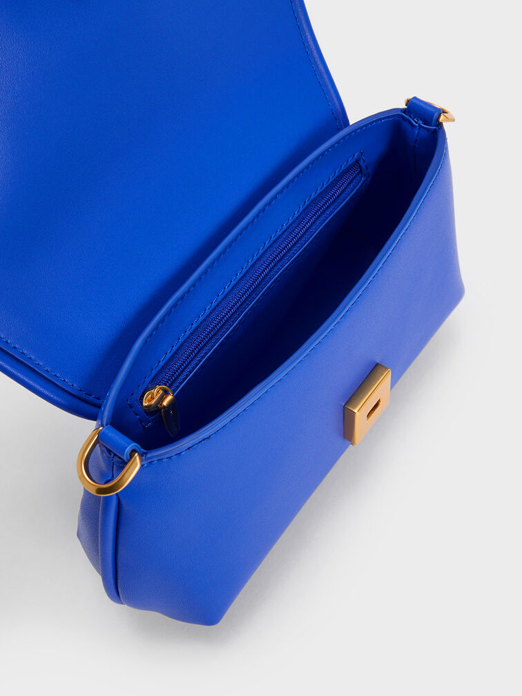 Osiris Metallic Accent Curved Bag, Cerulean, hi-res