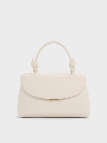 Sac à dos modulable à poignée nouée Sammie, Crème, hi-res