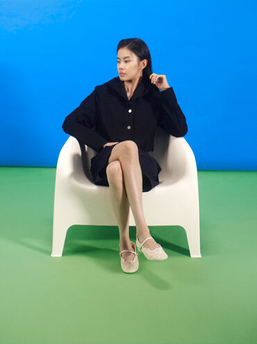 크로셰 플로럴 메리제인 플랫, 화이트, hi-res