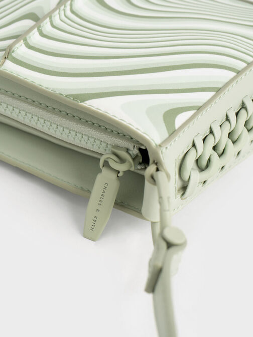 Arlys Curved Shoulder Bag, Mint Green, hi-res