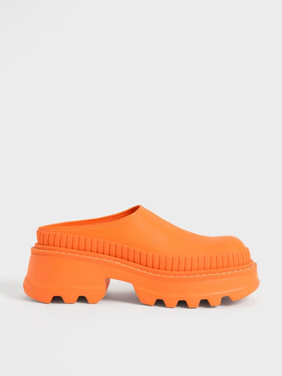 厚底木鞋, 橘色, hi-res
