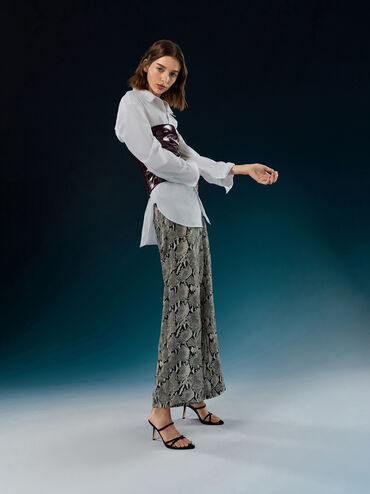 Taylen Strappy Heeled Mules, Black Box, hi-res