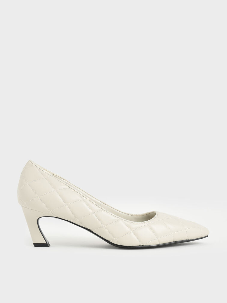 Quilted Pumps, Chalk, hi-res