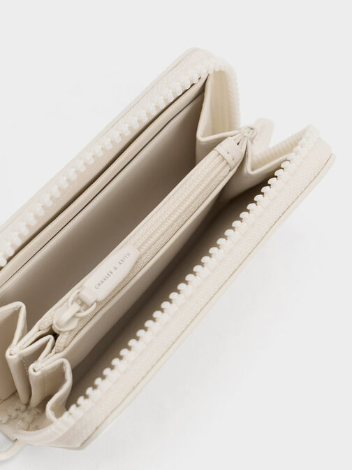 Errya Zip-Around Wallet, Cream, hi-res