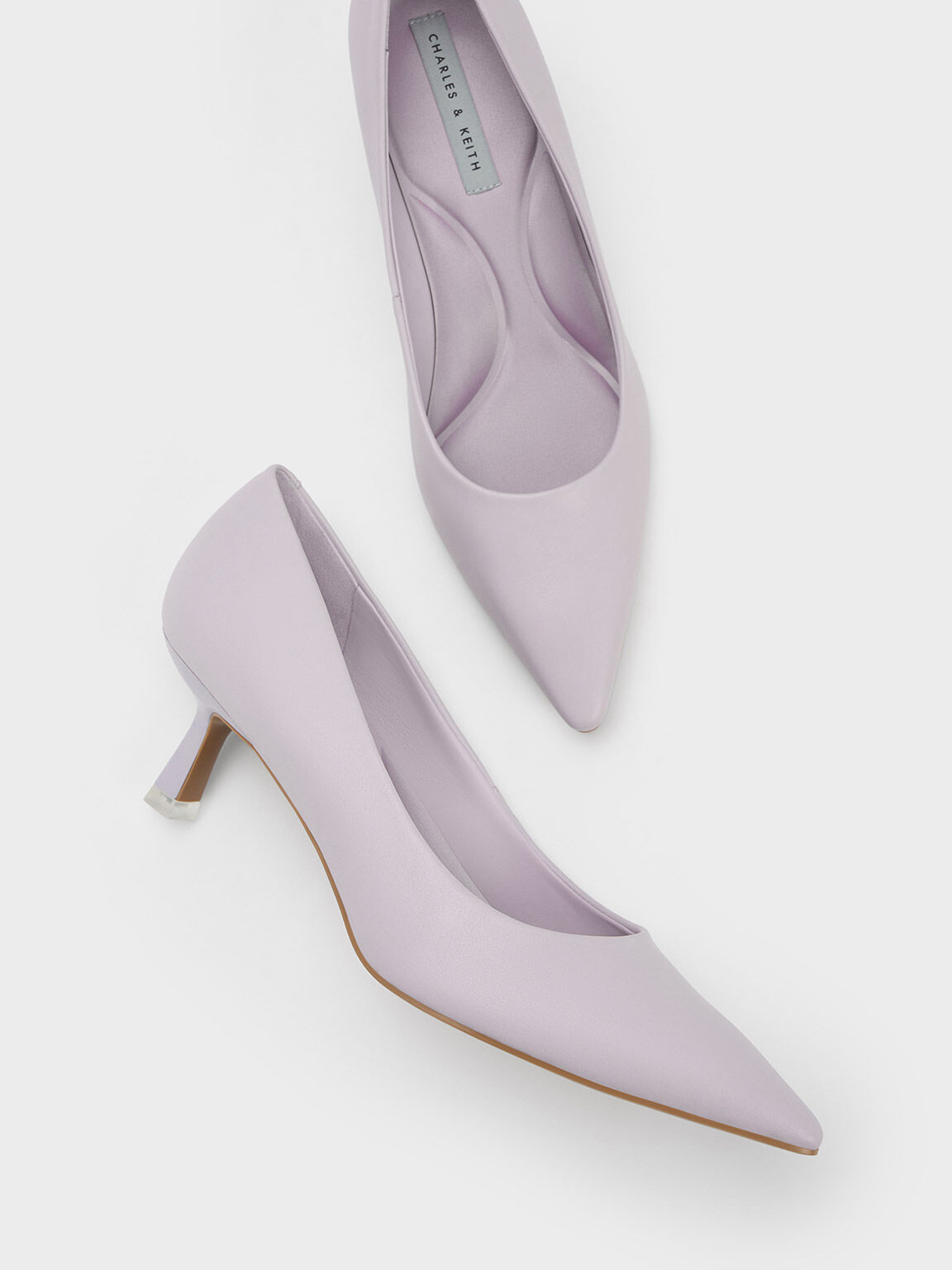 Rys Lilac Lace Up Woven Detail Block Heels