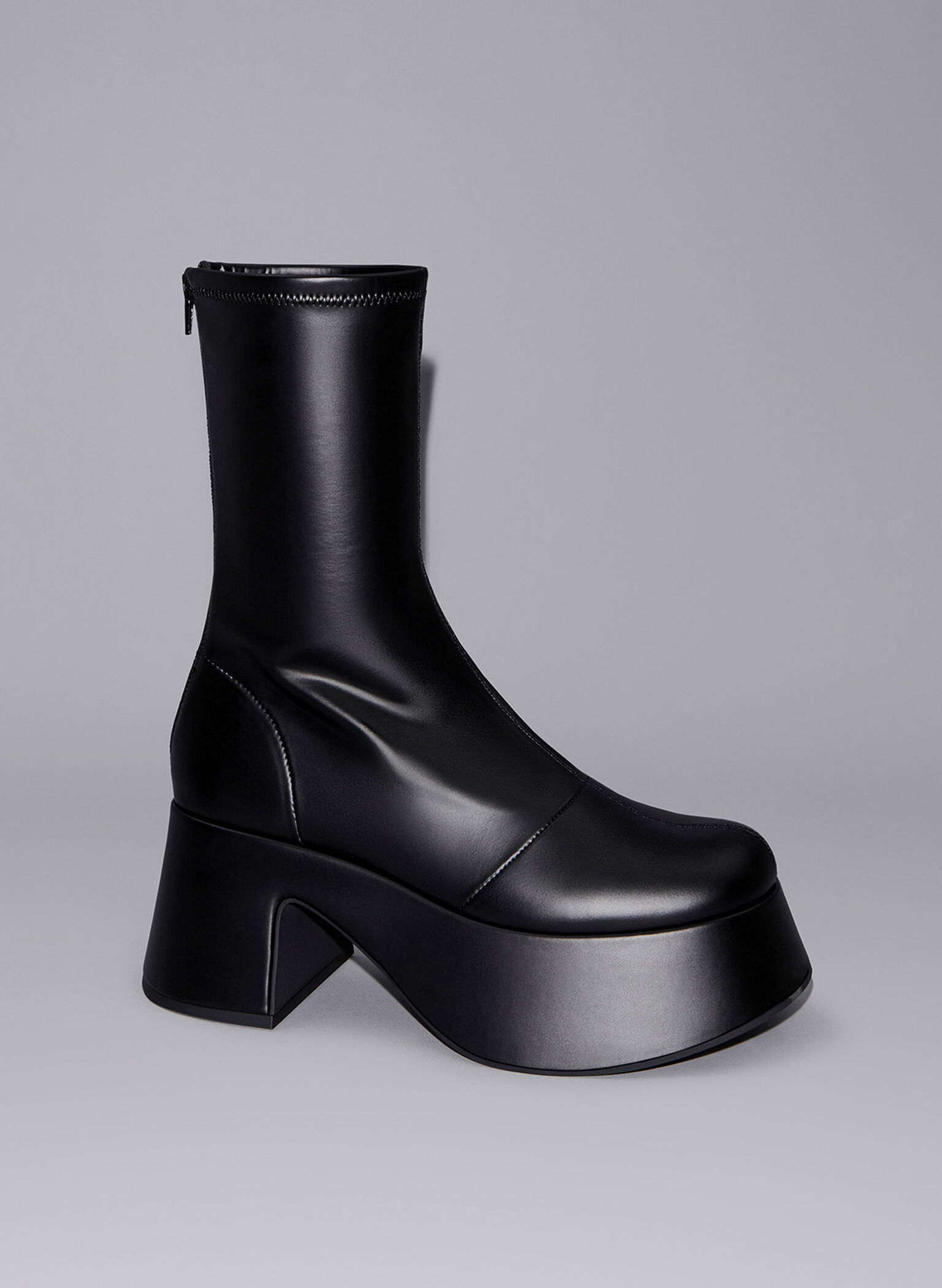 Botines de plataforma Rubina, Negro pulido, hi-res