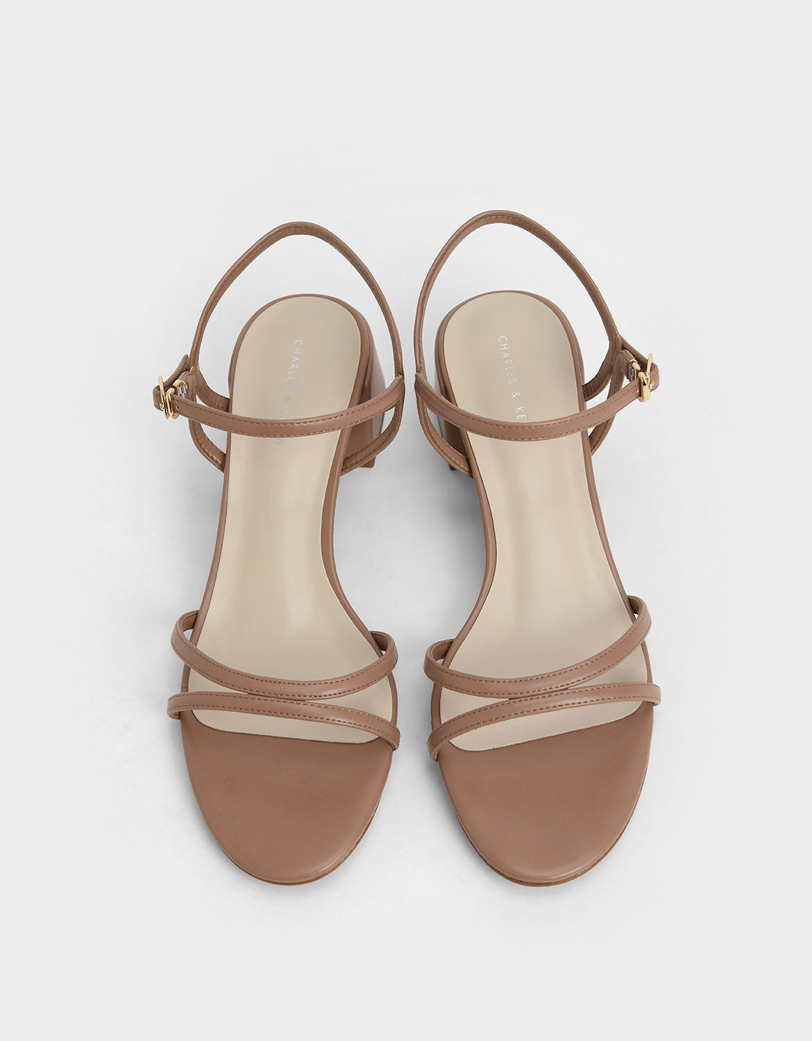 tan strappy block heels