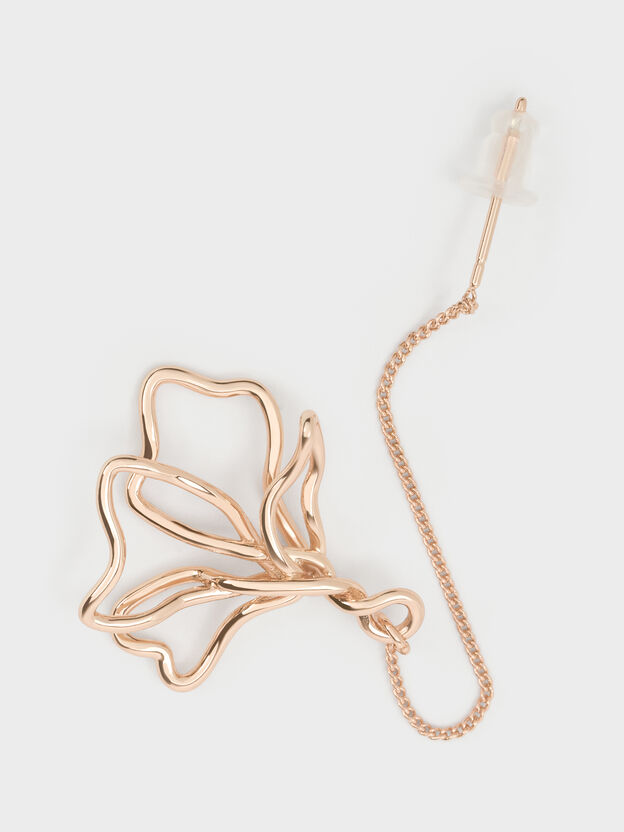Fernley Flower Chain Drop Earrings, Rose Gold, hi-res